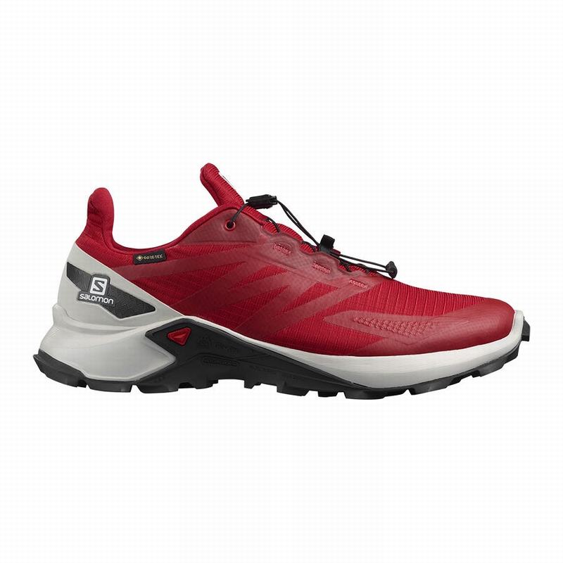 Salomon Singapore Mens Trail Running Shoes - SUPERCROSS BLAST GTX Red | 45162-AXBZ